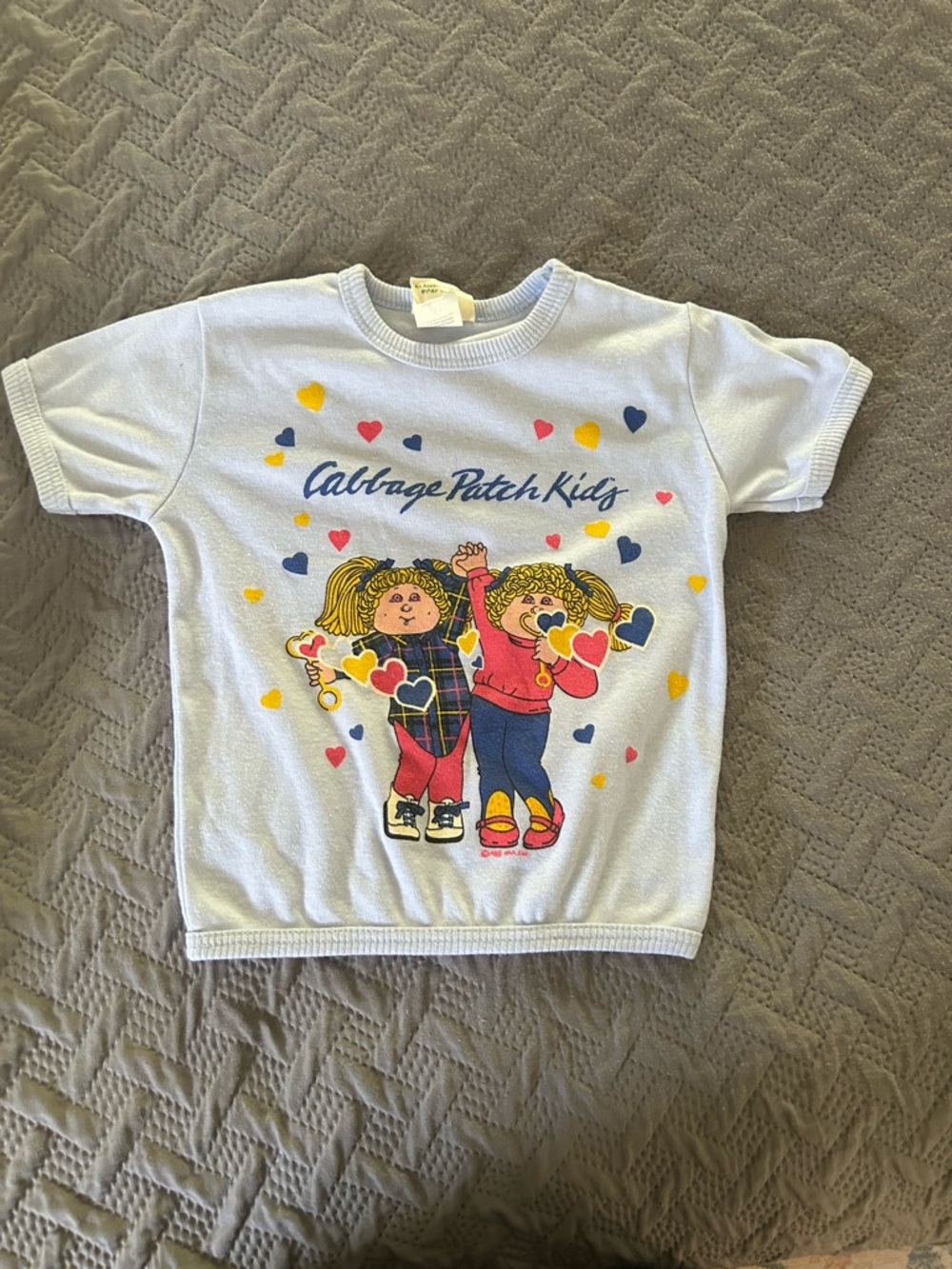 Vintage Cabbage Patch Kids Light Blue Short Sleeve Graphic Tee